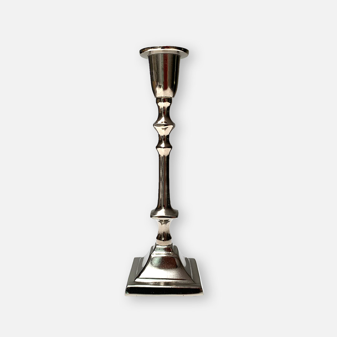 Diplomaat Uitdrukkelijk Kenmerkend Kandelaar – Zilverkleurig – Klassiek – 22 cm – SRAAK