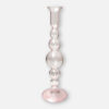 Kandelaar glas roze bubbles