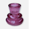 Kandelaar Waxine Glas Roze Bobbel